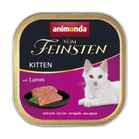 foto вологий корм для кошенят animonda vom feinsten kitten with lamb паштет з ягням, 100 г