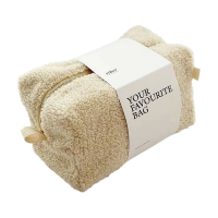 foto косметичка miso your favourite bag teddy молочна, середня, квадратна, 23*15*15 см (ww002-5)