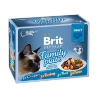 foto набір паучів для кішок brit premium сімейна тарілка в соусі, 12*85 г