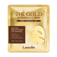 foto гідрогелева маска для обличчя lamelin 24k gold v3 hydrogel mask, 30 г