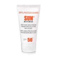 foto омолоджувальний сонцезахисний крем для обличчя bruno vassari sun defense anti-age sun cream spf 50+, 50 мл