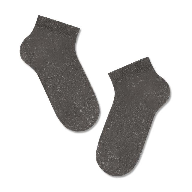 foto шкарпетки жіночі conte elegant active 18с-3сп короткі, з люрексом, попелясті, розмір 23