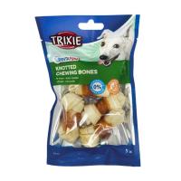 foto ласощі для собак trixie denta fun knotted chewing bones для чищення зубів, з куркою, 5 см, 70 г