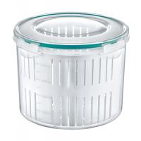 foto контейнер irak plastik fresh box з друшляком, круглий, 19*14 см, 2.5 л (5233)