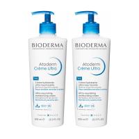 foto крем для обличчя та тіла bioderma atoderm ultra-nourishing moisturising cream, 2*500 мл