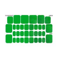 foto наліпки для дизайну нігтів stickersspace green pedi (123112)