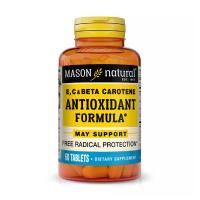 foto харчова добавка в таблетках mason natural antioxidant formula vitamin e, c & beta carotene, 60 шт