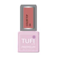 foto кольоровий топ для нігтів tufi profi premium color top 04 персиковий цвіт, 8 мл