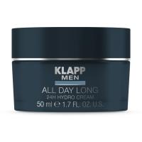 foto чоловічий гідрокрем для обличчя klapp men all day long 24h hydro cream, 50 мл