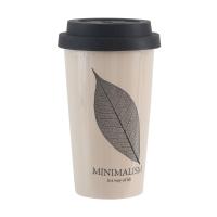 foto чашка limited edition minimalism із силіконовою кришкою, бежева, 400 мл (htk-028)