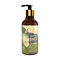 foto відновлювальний шампунь venita bio natural care shampoo женьшень та яблуко, для пошкодженого та фарбованого волосся, 400 мл