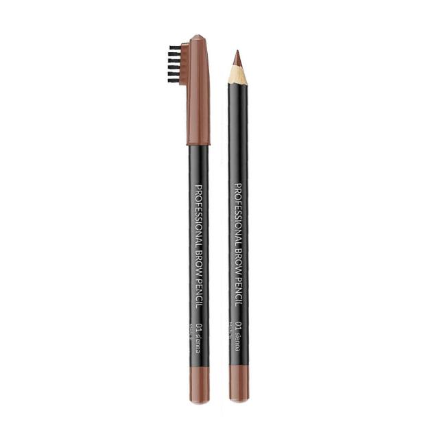 foto олівець для брів vipera professional brow pencil 01 sienna, 1.15 г