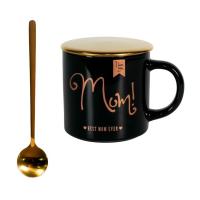 foto чашка westhill for mom з кришкою і ложкою, чорна, у подарунковій упаковці, 360 мл (mco21-141)