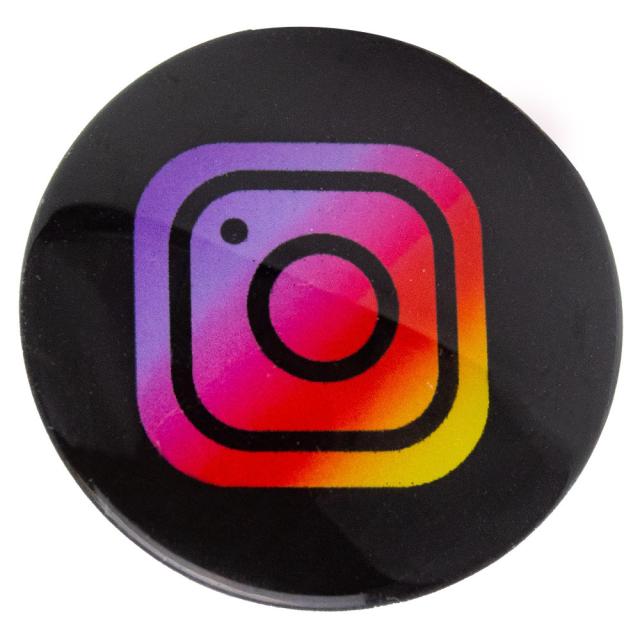 foto тримач для телефона glass logo (instagram / чорний)