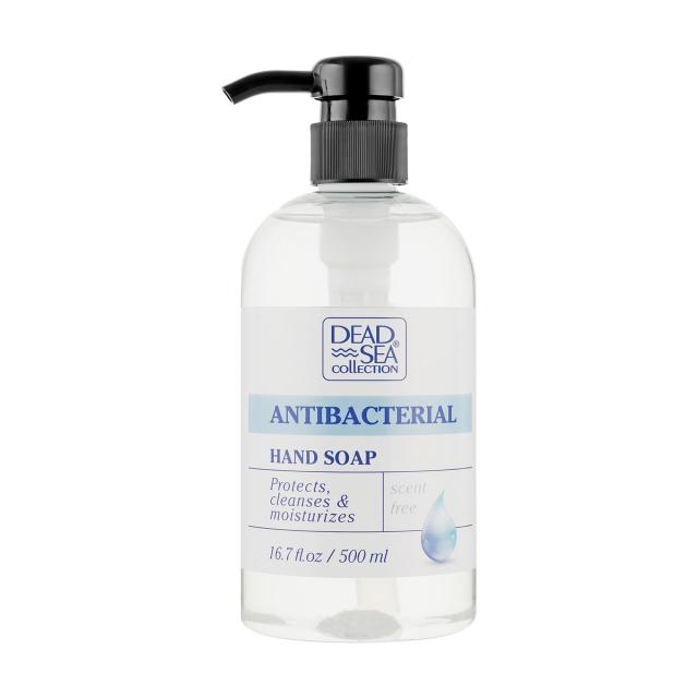 foto антибактеріальне рідке мило для рук dead sea collection antibacterial hand soap без запаху, 500 мл