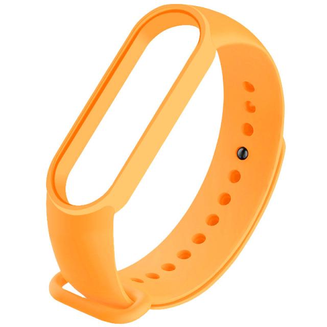 foto силиконовый ремешок для xiaomi mi band 3/4 (оранжевый / bright orange)