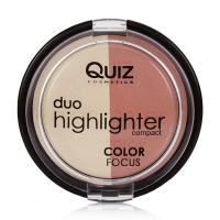 foto подвійний хайлайтер для обличчя quiz cosmetics color focus duo highlighter тон 40, 12 г