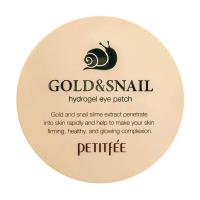 foto гідрогелеві патчі для шкіри наколо очей petitfee&koelf gold & snail hydrogel eye patch з золотом та равликом, 60 шт