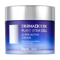 foto антивіковий крем для обличчя farmstay derma cube plant stem cell super active cream зі стовбуровими клітинами, 80 мл