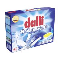 foto таблетки для миття посуду в посудомийній машині dalli brillanz 2.0 all in 1, 40 шт