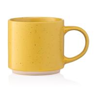 foto чашка ardesto alcor керамічна, жовта, 420 мл (ar3475y)