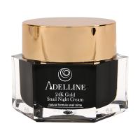 foto нічний крем для обличчя adelline 24k gold snail night cream з муцином равлика та золотом, 50 г