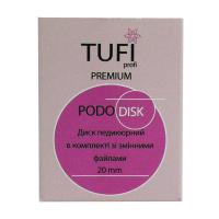foto педикюрний диск-основа tufi profi podo зі змінними файлами, 10 шт (5*180 грит + 5*100 грит) (0101566)