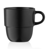foto чашка ardesto trento керамічна, чорна, 390 мл (ar2939tb)