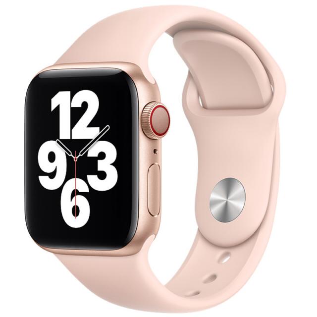 foto силиконовый ремешок для apple watch 38mm / 40mm (розовый / pink sand)