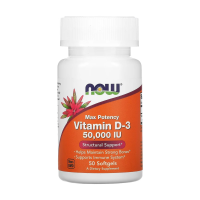 foto дієтична добавка вітаміни в капсулах now foods vitamin d3, вітамін d-3 50000 мо, 50 шт