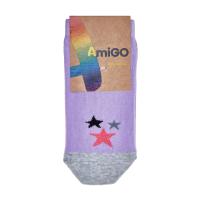 foto шкарпетки дитячі amigo зірки фіолетові, розмір 16-18