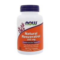 foto харчова добавка в капсулах now foods natural resveratrol ресвератрол 200 мг, 120 шт