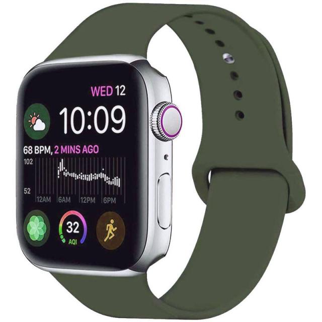 foto силиконовый ремешок для apple watch 38mm / 40mm (зеленый / forest green)