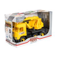 foto дитяча іграшка tigres middle truck кран, у коробці, жовтий, від 3 років (39491)