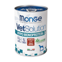 foto вологий корм для собак monge vetsolution hypo monoprotein зі смаком ягня, 400 г