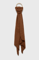 foto шарф pieces жіночий колір коричневий меланж