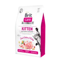 foto сухий корм для кошенят brit care kitten зі свіжою куркою та індичкою, 2 кг