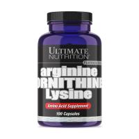foto харчова добавка амінокислоти в капсулах ultimate nutrition arginine ornithine lysine аргінін орнітин лізин, 100 шт