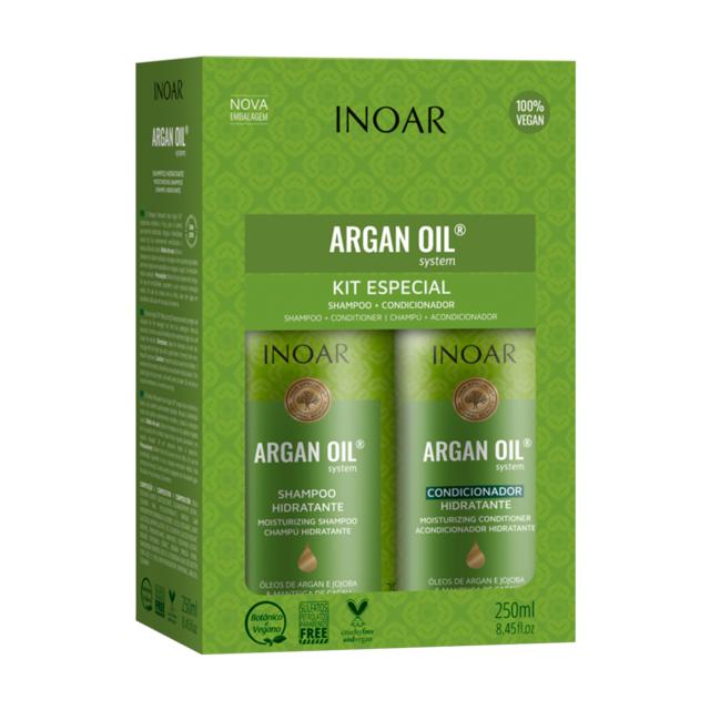 foto набір для волосся inoar argan oil (шампунь, 250 мл + кондиціонер, 250 мл)