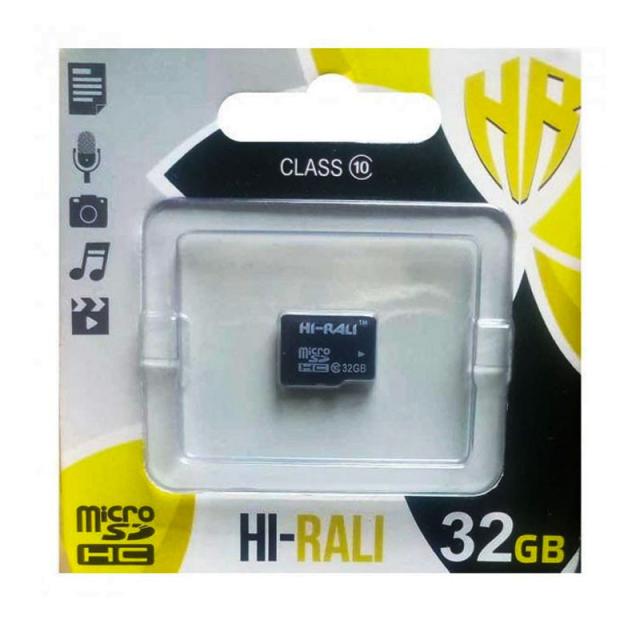 foto карта пам'яті hi-rali microsdhc 32 gb card class 10 без адаптера