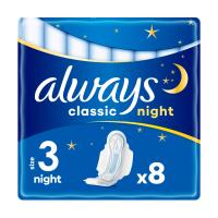 foto гігієнічні прокладки always classic night clean feel protection, розмір 3, 8 шт