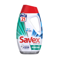 foto гель для прання savex premium fresh для білих та кольорових тканин, 21 цикл прання, 945 мл