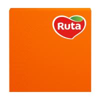 foto серветки столові ruta 3-шарові, помаранчеві, 33*33 см, 20 шт