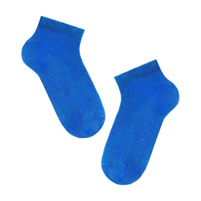 foto шкарпетки жіночі conte elegant active 18с-3сп короткі, з люрексом, сині, розмір 23