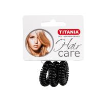foto набір зажимів для волосся titania аnti ziep, пластмаса, 3шт, діам.2,5см, чорний, 7914