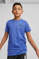 foto дитяча футболка puma active small logo tee b колір фіолетовий з принтом