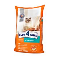 foto сухий корм для стерилізованих кішок club 4 paws premium, 14 кг