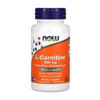 foto дієтична добавка амінокислота в капсулах now foods l-карнітин 500 мг, 60 шт
