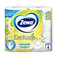 foto туалетний папір zewa deluxe з ароматом ромашки, білий, 3-шаровий, 150 відривів, 4 рулони