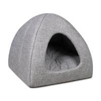 foto будинок-лежак для собак та кішок природа caprice сірий, 38*38*36 см (pr241990)
